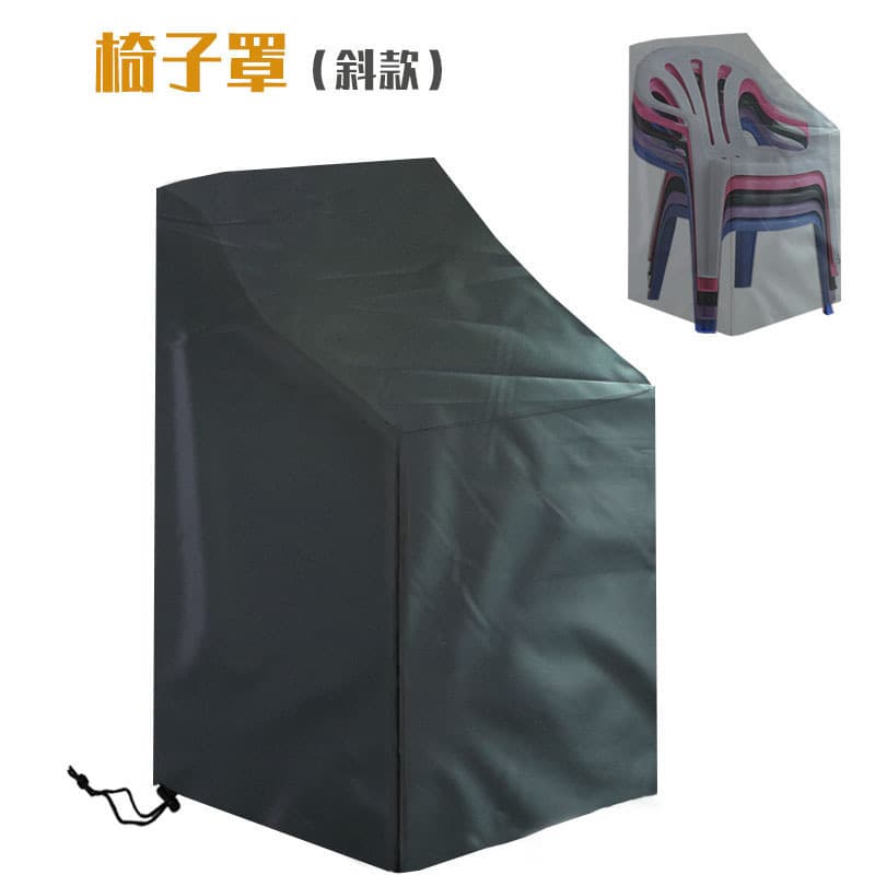 Cross-border direct supply of barbecue grill covers and outdoor chair covers in black.