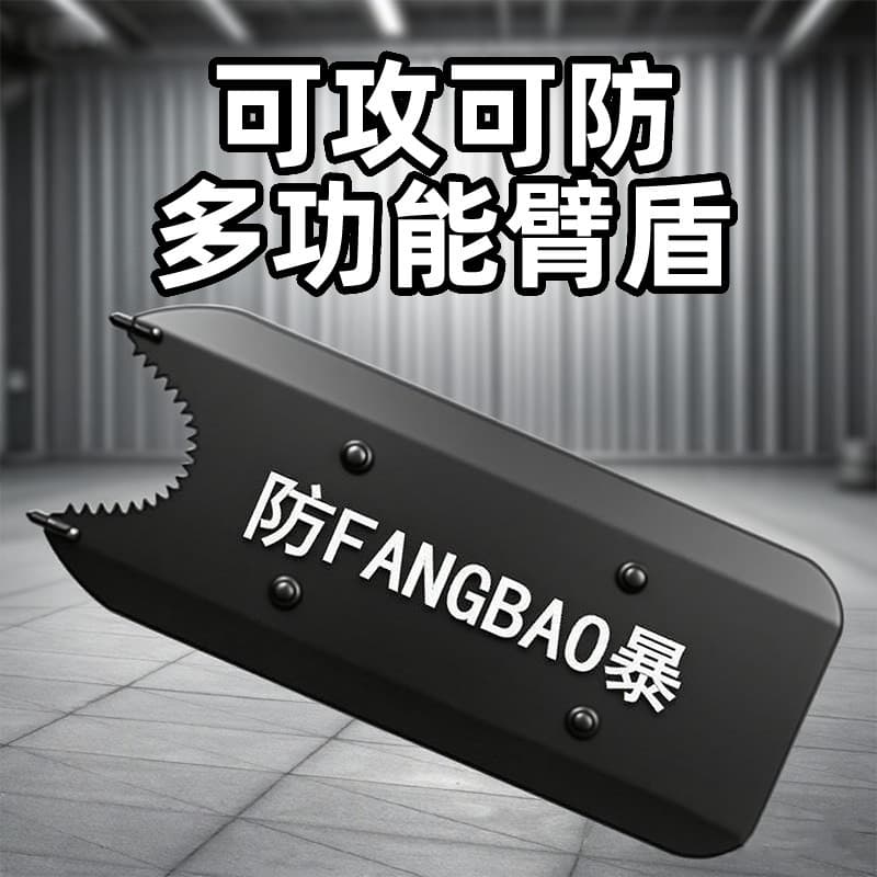 Alloy Shield Riot Arm Shield Serrated Shield Kindergarten School Self-Defense Equipment Handheld Protective Shield Wholesale