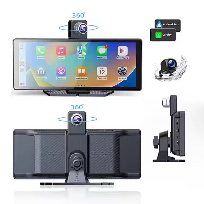 Cross-border Carplay Dash Cam 4K HD Front and Rear Dual Recording WiFi Navigation Center Console Reverse Camera