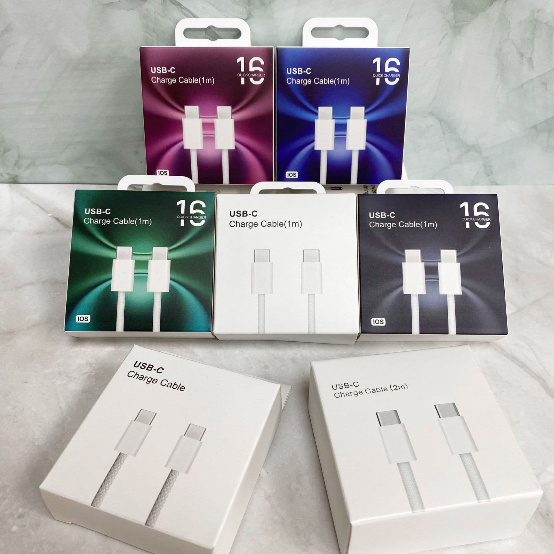 Suitable for iPhone16 Double C braided cable carton 1 meter USB-C charging cable packaging data cable packaging box