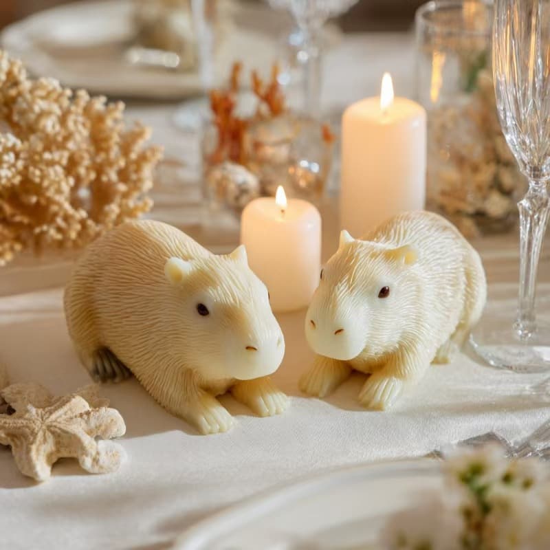 Cute capybara capibala silicone mold handmade diy aromatherapy candle gypsum soap creative ornament mold