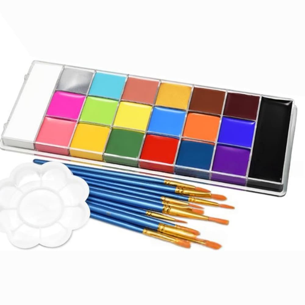 New World Cup 20-Color Oil-Based Face Paint Body Paint Stage Makeup Halloween Christmas Cross-Border Factory Direct Sale