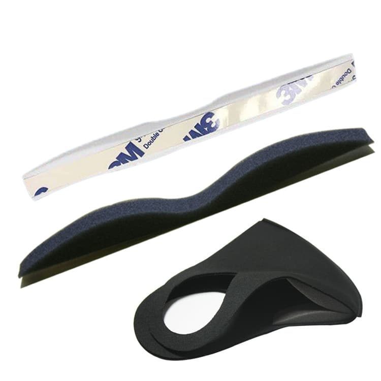 Sponge nose bridge strip with adhesive backing, W-shaped sponge nose bridge sticker, white and black slow rebound sponge for face masks.