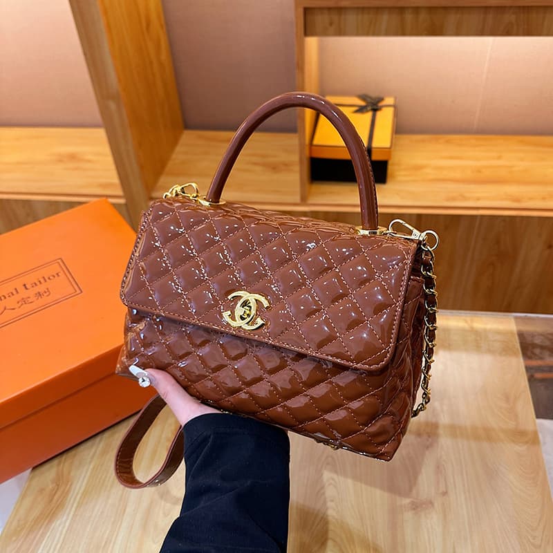 Chanel-Style Quilted Chain Handbag Premium Large Capacity Square Bag Chic Light Luxury Trendy Foreign Trade Crossbody Shoulder Bag