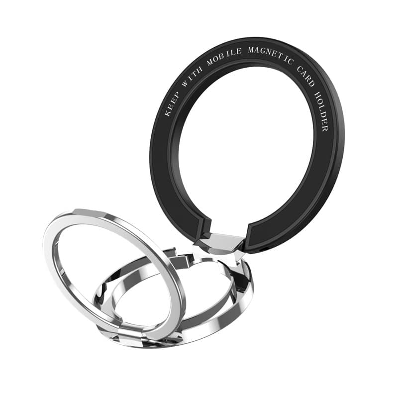 New Dual-Axis MagSafe Magnetic Ring Holder Foldable Phone Stand Strong Back Adhesive Metal Magnetic Ring Bracket