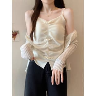 Camisole Tank Top for Women Summer Slimming Conceal Belly Inner Layer Chinese Style Top for Export