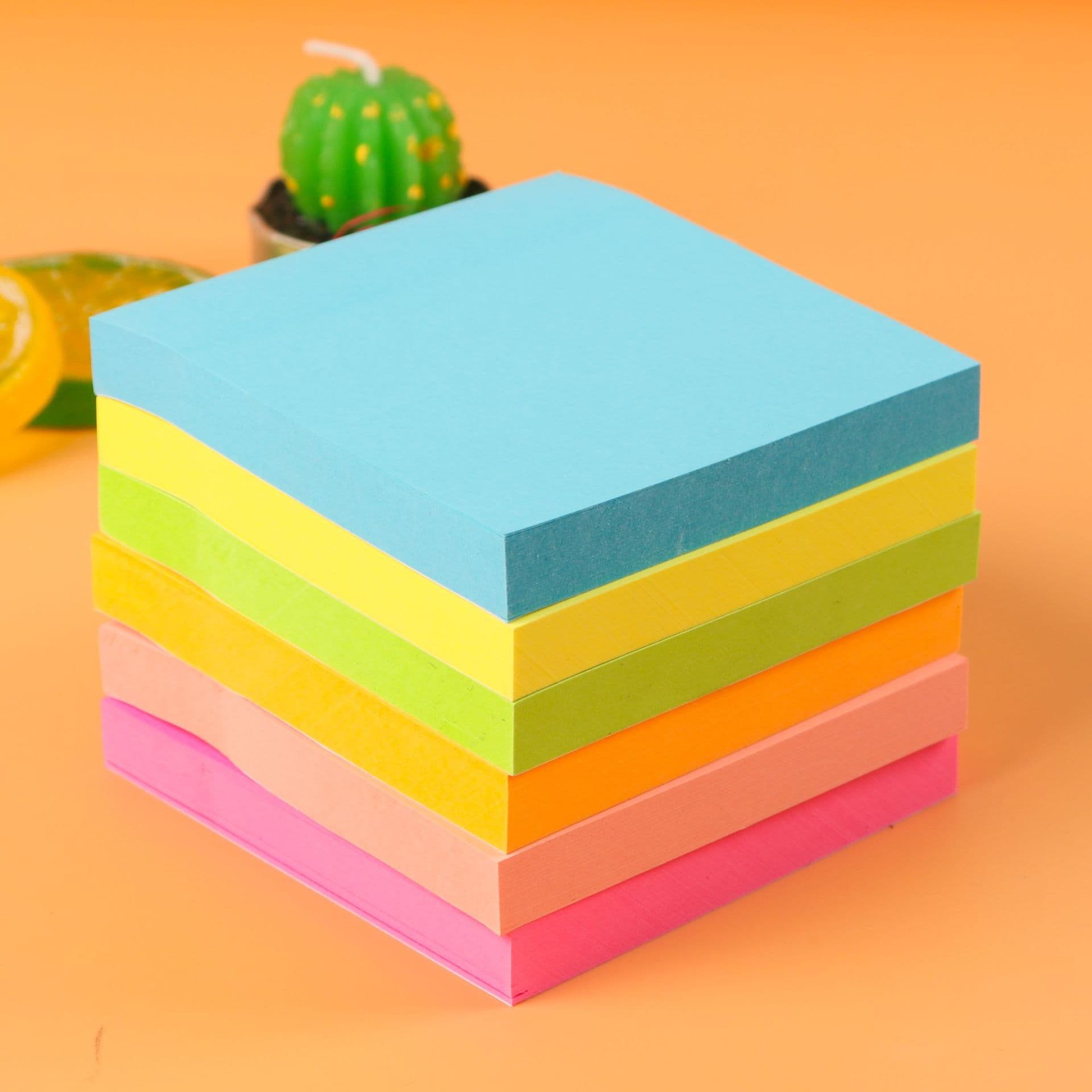 Reusable sticky notes student memo paper tearable fluorescent multicolor notepad sets wholesale portable for journals