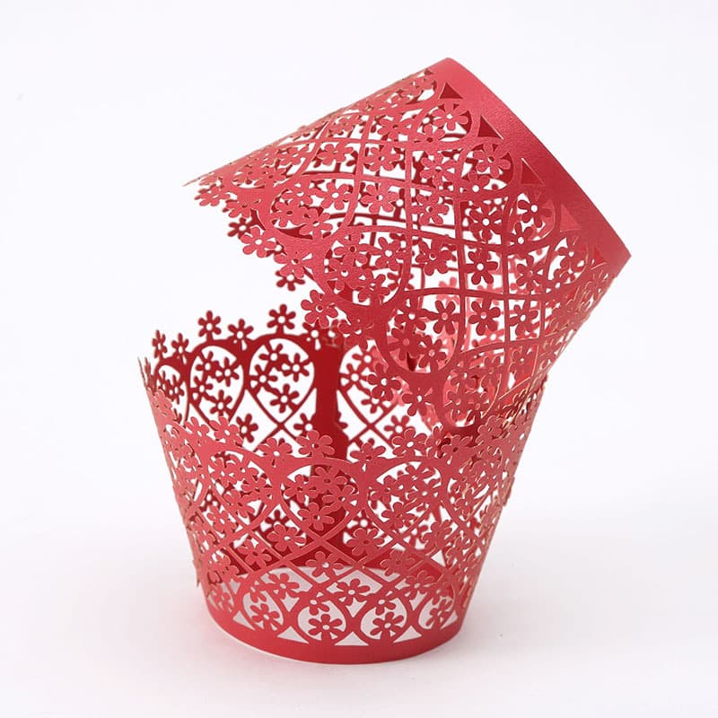 Creative cake paper tray hollow cupcake rim laser cake cup baking cake decoration cup rim