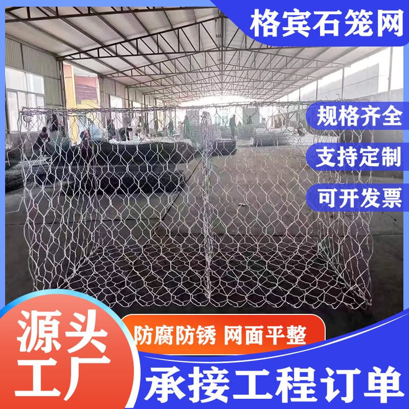 Gabion mesh double partition Reno mattress plastic coated gabion cage slope protection wire mesh gabion flood control gabion mesh box
