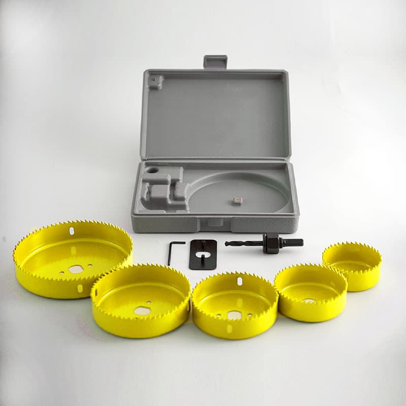 Professional Woodworking Hole Cutter Set, 8-Piece Spray-Painted for Thin Wood, PVC Board, and Cross-Border Downlight Drills