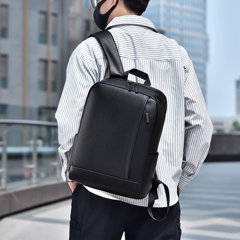 Cross-border Men's Business Backpack, Fashionable Student Bag, Water-shedding Simple Laptop Bag, Travel Backpack