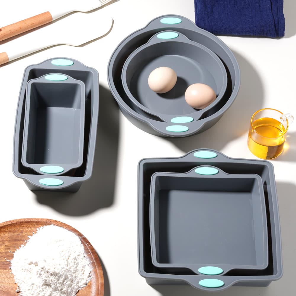 Cross-border Baking Tool High Temperature Resistant Silicone Cake Pan Microwave Oven Baking Tray Toast Cake Mold