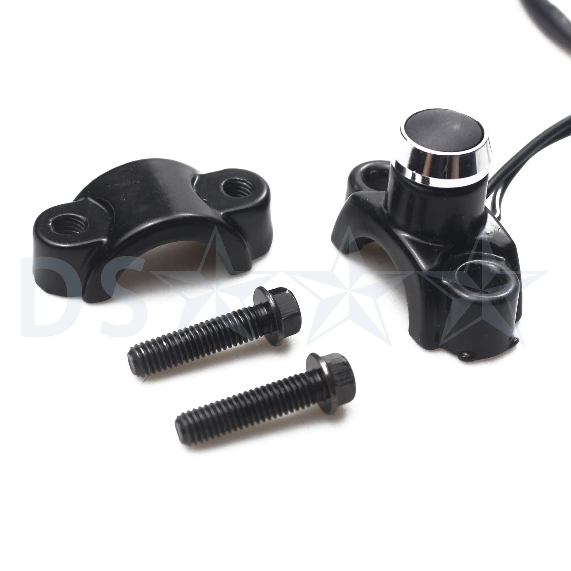 Motorcycle Accessory Modification Switch Aluminum Alloy with Bracket Metal Self-Reset Switch Start Kill Horn Power Switch