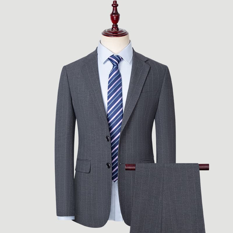 2025 Men's Suit Set Men's Professional Formal Wear 10% Wool Blend Suit Business Casual High-End Suit