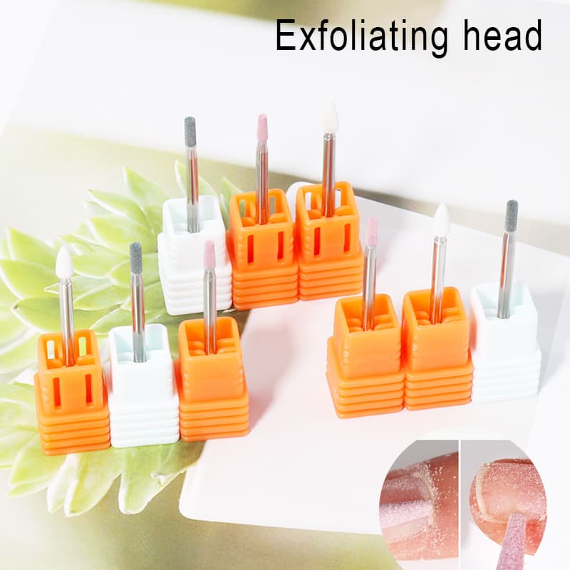 10-Piece Nail Quartz Stone Drill Bit Set, Russian Manicure Cuticle Removal Bits, Electric Nail Drill Accessories