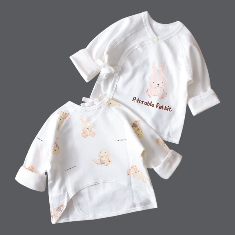 0-3 Months Newborn Half-Back Shirt Spring/Autumn Baby Long-Sleeve Top Thin Style Infant Sleepwear