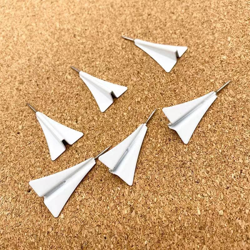 Creative 3d Metal Airplane T-pins For Corkboard Photo Wall Felt Decoration Thumbtacks Map Pins