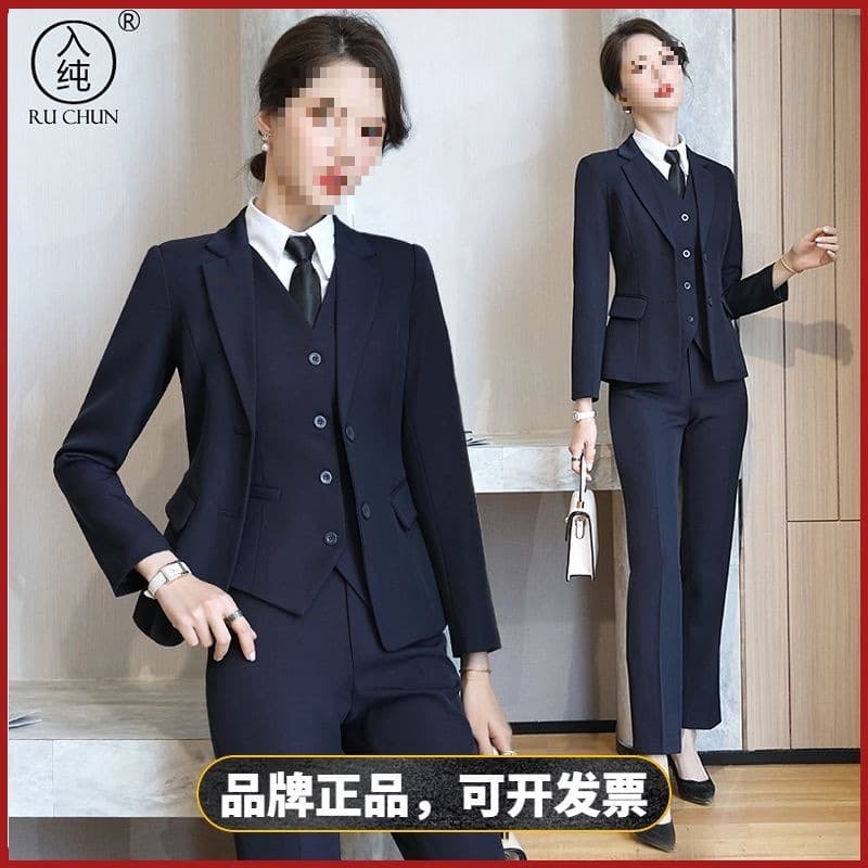 Women's Suit Professional Attire Interview Formal Business Hotel Elegance Bank Office Work Blazer