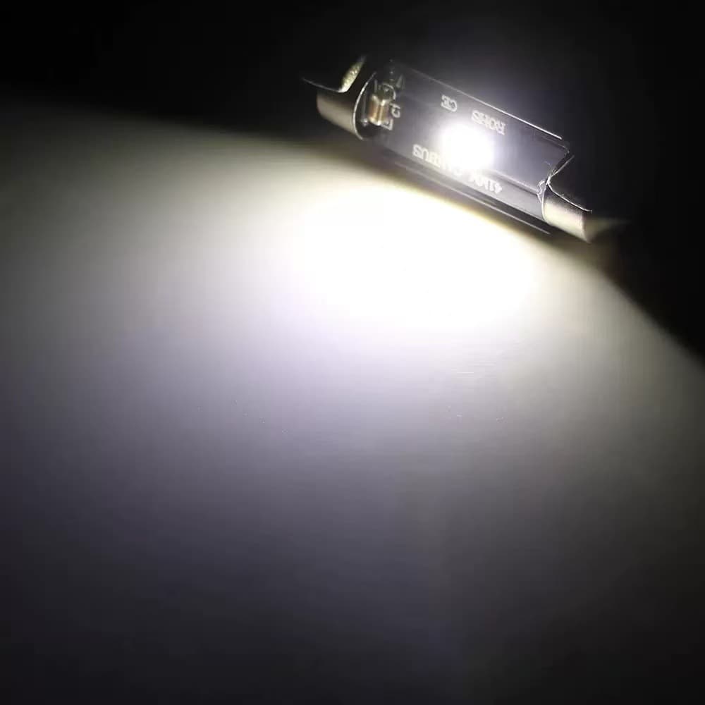 Cross-border Car LED Reading Light Double Tip 1860 High Brightness Dome Light Trunk License Plate Light Wide Voltage Decoding Car Light