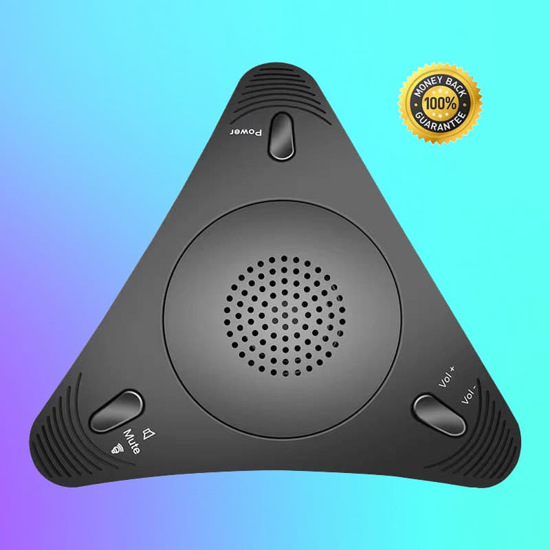 USB Video Conference Omnidirectional Microphone, Live Audio Pickup Digital Sound System All-in-One Desktop Office Device