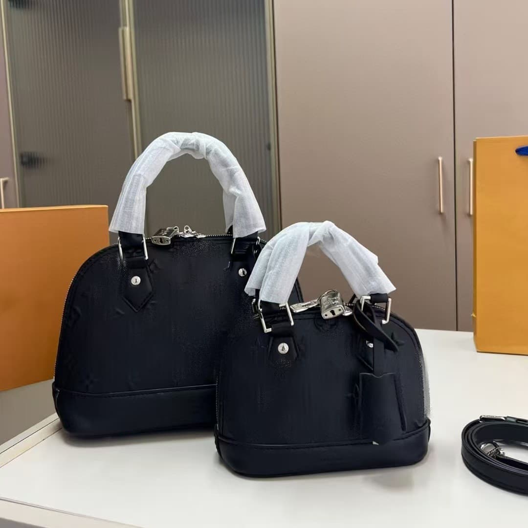 L's new genuine leather solid color shell bag first layer genuine leather women's bag fashion trend cowhide handbag crossbody small bag