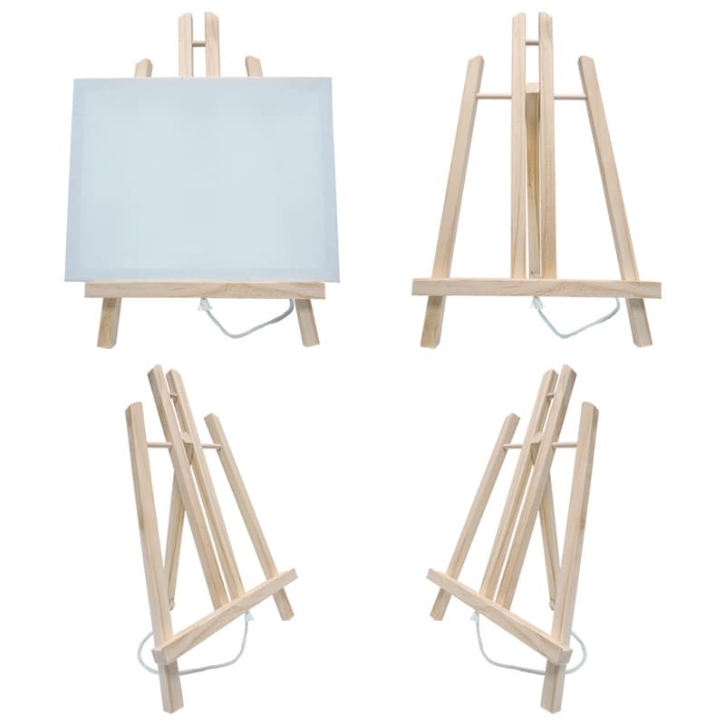 Mini Desktop Easel Wooden Kids DIY Trapezoid Easel Digital Oil Painting Frame Dedicated Display Stand Wholesale