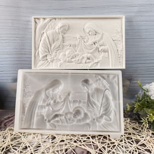 S0893 Semi-3D Wild Fox Sleeping Wall Hanging Decorative Cement Plaster Mold DIY Silicone Mold