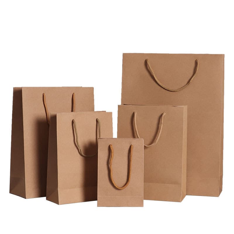 Custom Paper Bag Bolsa De Papel Eco-Friendly Fast Food Takeout Paper Bag Restaurant Delivery Packaging Kraft Paper Bag