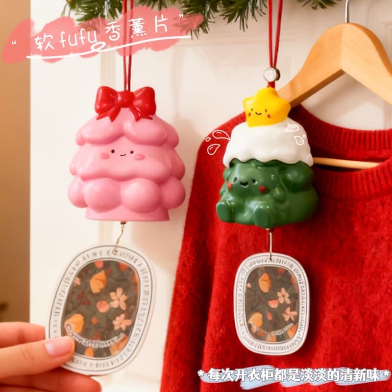 Christmas Gift Christmas Tree Scented Hanging Ornament, Christmas Eve Small Gift, Car Scented Chip, Premium Atmosphere Souvenir