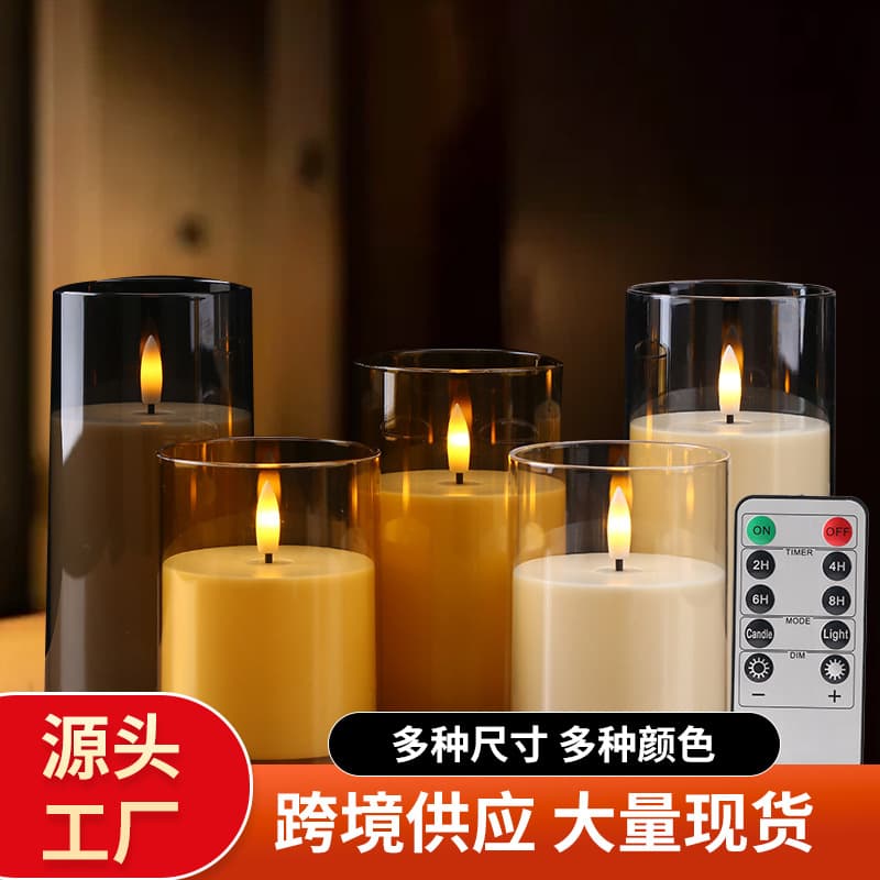 LED simulated electronic candle, concert candlelight script, Christmas remote-controlled simulated flickering candle light