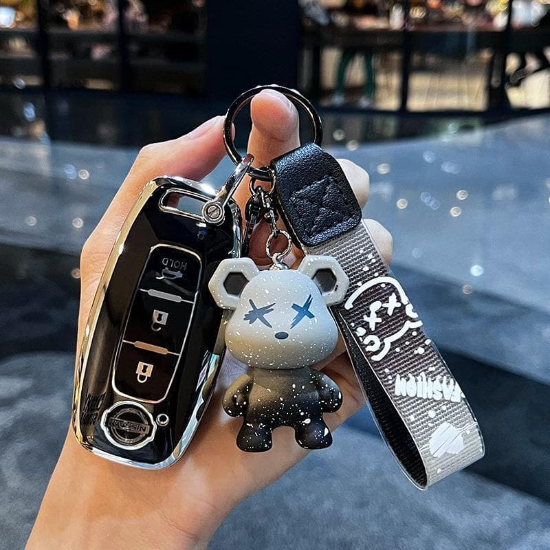 Suitable for Nissan 24 Teana cars genuine/black gold version protected remote control men's and women's keychain shell key bag cover