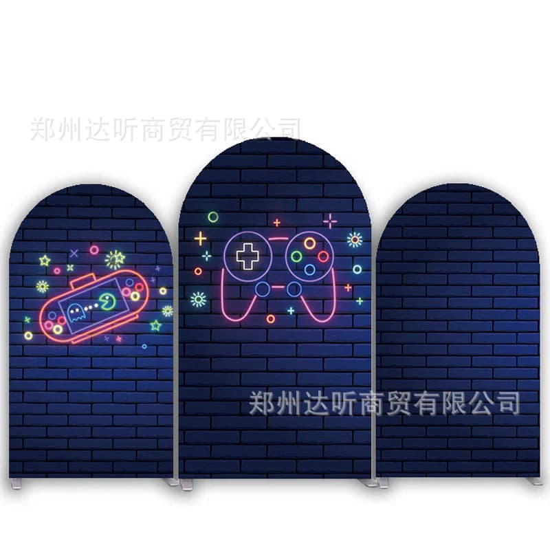 New Amazon Game Theme Party Pregnancy Gender Reveal High Quality Arch U-Shaped Background Cloth