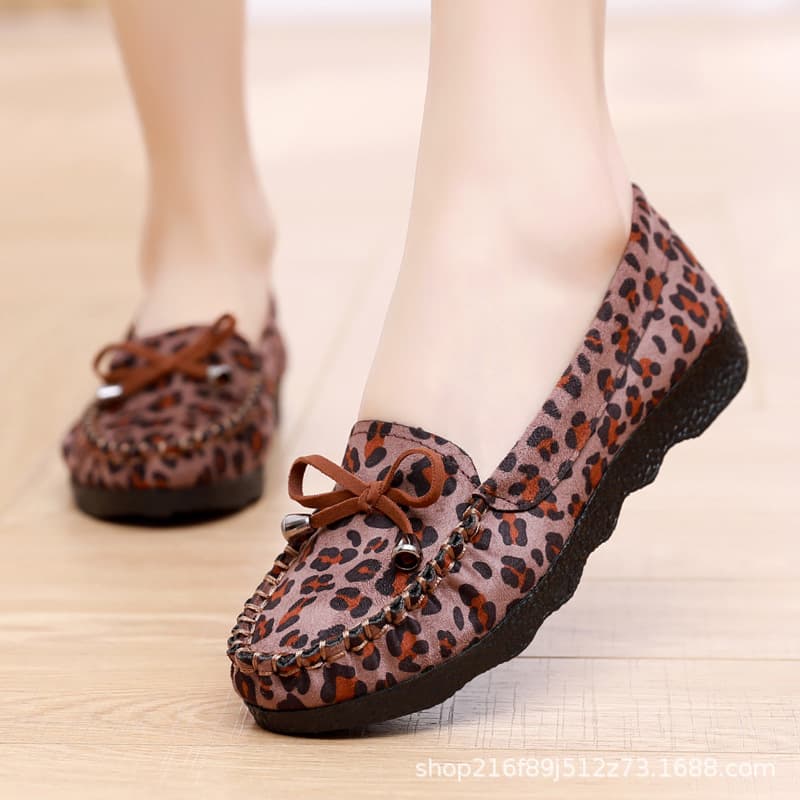 Chunqiu Old Beijing Cloth Shoes Women's Flat Heel Flat Sole Black Casual Work Shoes Maternity Shoes Moccasin Shoes
