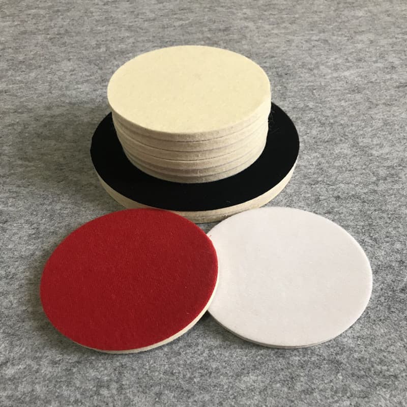 Flocked wool wheel, self-adhesive wool padding, fleece polishing disc, Velcro, glass, stone, mirror polishing pad