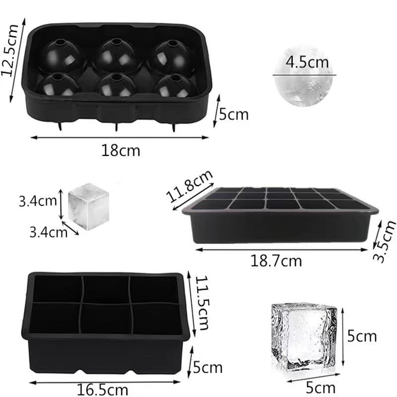 Factory Direct Food-Grade Silicone Square Ball Rose Ice Cube Mold Summer Kitchen Household Silicone Ice Making Mold