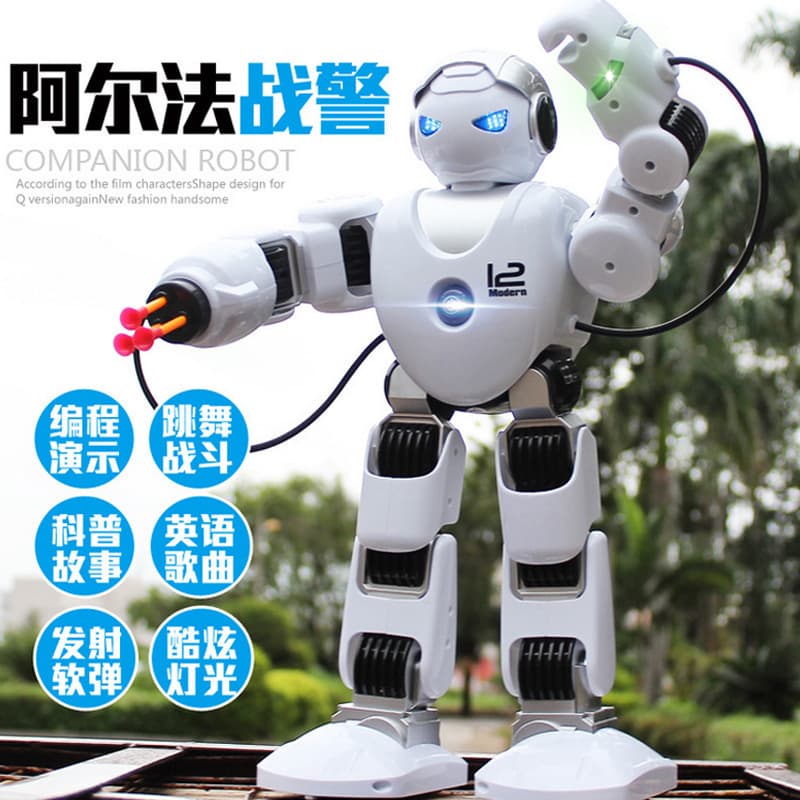 Cross-border Amazon independent website export of Alpha Warrior 2.4G remote-controlled smart robot programming toy