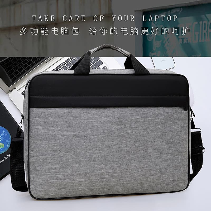 Cross-border large capacity laptop bag, business hand office single-shoulder bag, short trip meeting briefcase