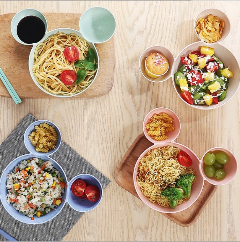 Creative Wheat Straw Dinnerware Set, Baby Bowl, Anti-Fall Children's Bowl, Household Bowl, Wholesale