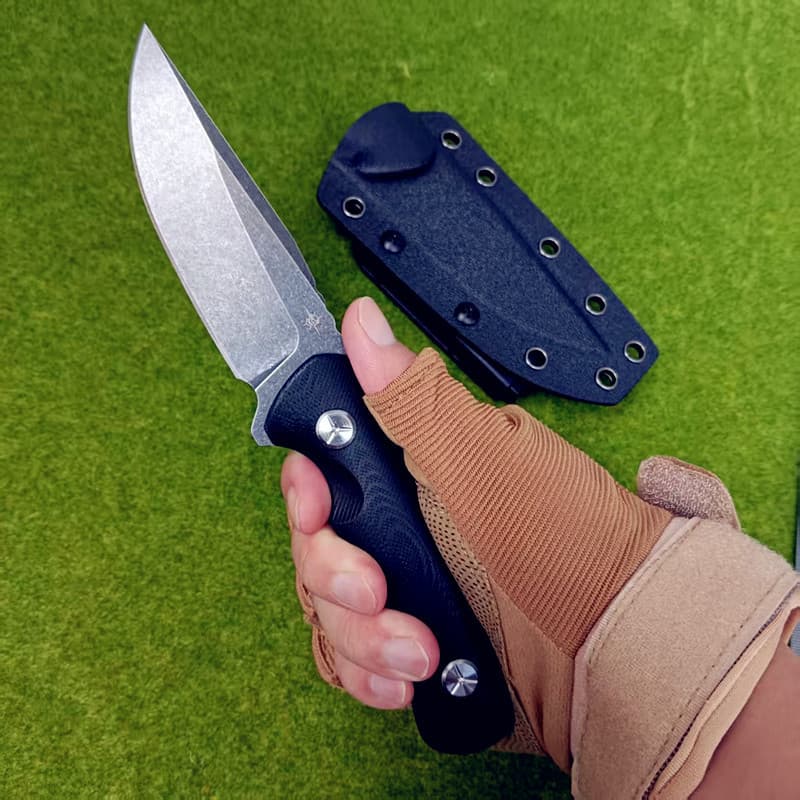 Cross-border Supply Outdoor Survival Knife Sharpened High Hardness M390 Steel Straight Knife Camping Self-defense Knife