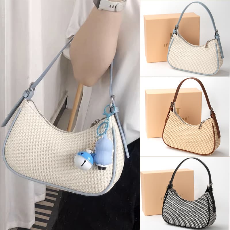 Daibeili Underarm Bag Handbag Organizer Genuine Leather Bag 2025 Fashion Women's Chanel-Style Bag with Pendant Versatile