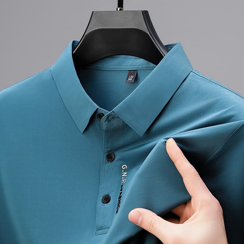 Summer men's short-sleeved T-shirt middle-aged and elderly dad summer top lapel men's POLO bottoming shirt men's T-shirt