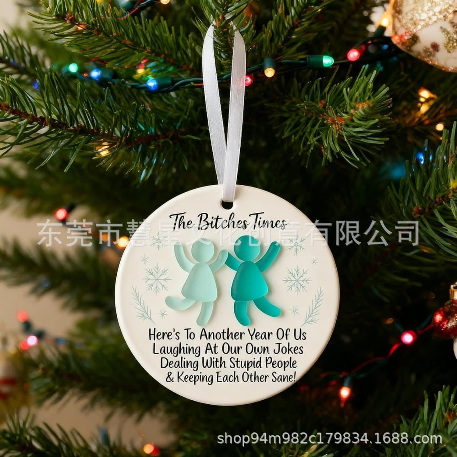 Cross-border new product Friendship Coin Pendant acrylic friendship pendant Christmas tree decoration pendant