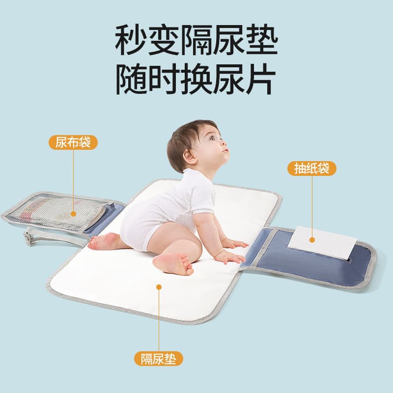 2026 New Waterproof Baby Diaper Changing Pad, Portable Outdoor Changing Mat for Mom Bag