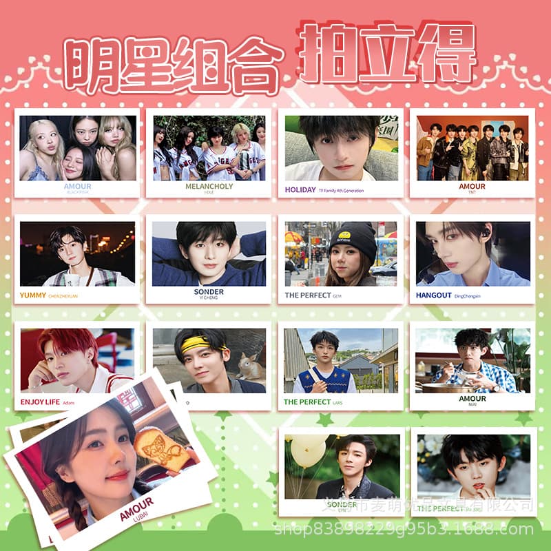 Wholesale Polaroid Photo Cards TF Fourth Generation Bai Lu Fan Chengcheng Ju Jingyi Photo Cards Merchandise Self-Printed Cards 4-Inch Polaroid Photo Cards