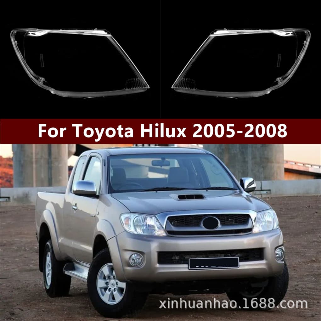 Headlight Lens Cover for 2005-2008 Toyota Hilux VIGO Front Lamp Cover Toyota Hilux Headlight Cover