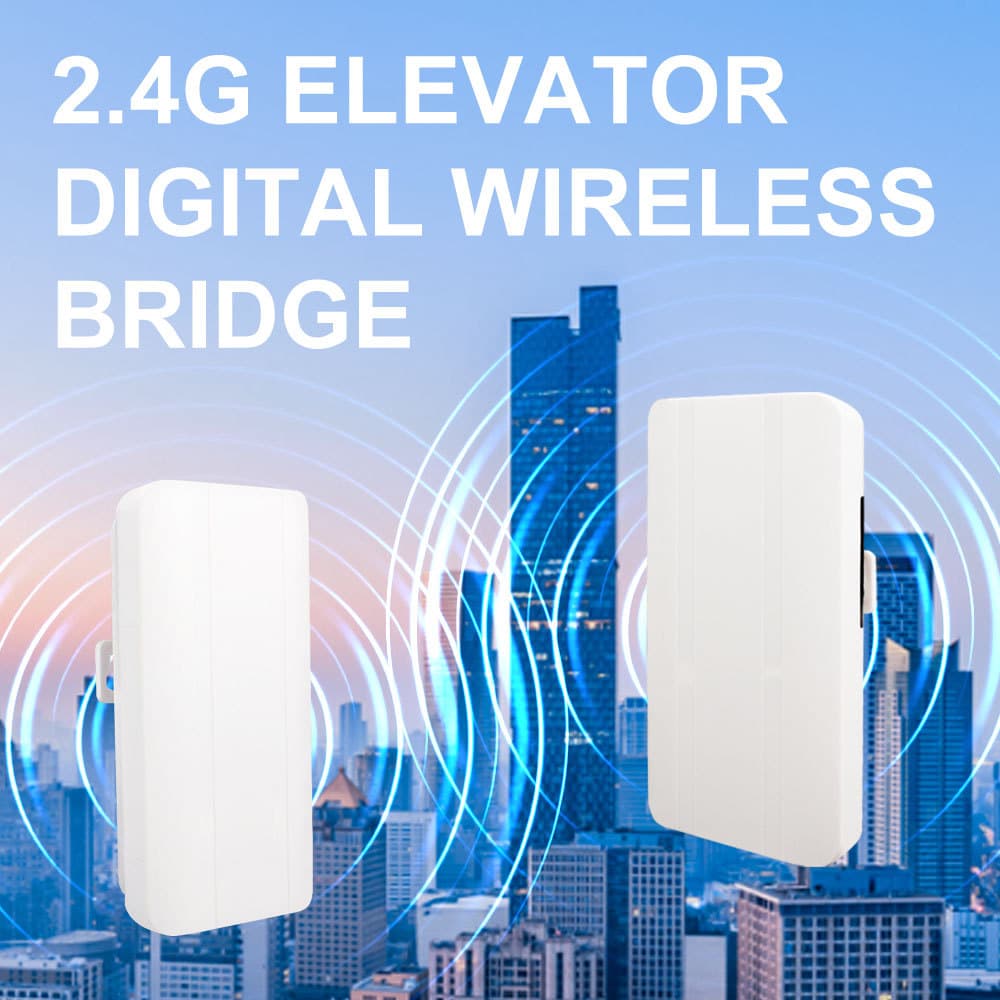 2.4G Long-Distance Transmission 300M 1.5km Wireless Bridge Outdoor Elevator Monitoring Point-to-Point Wireless Bridge