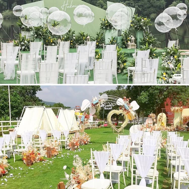 Chair Back Tulle Decoration, Wedding Chair Netting, Sign-in Table Tulle, European Style Butterfly Wedding Semi-Transparent