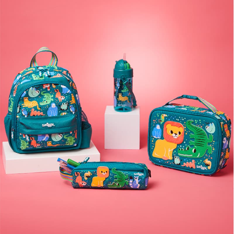 Australian smiggl mini small school bag square portable meal bag buckle ice bag children's outdoor backpack
