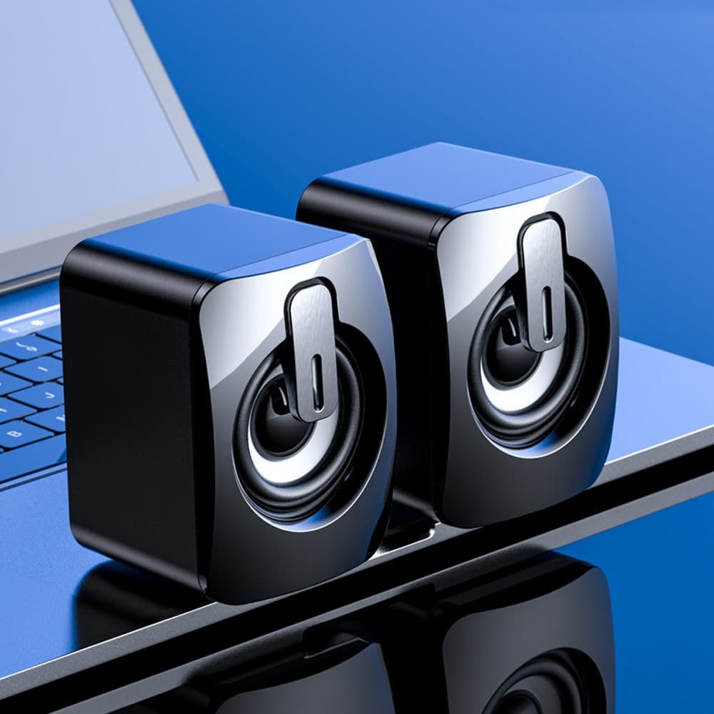 Computer Speaker Mini for Desktop and Laptop with Wired Bass, Desktop External Playback, and Speaker Function