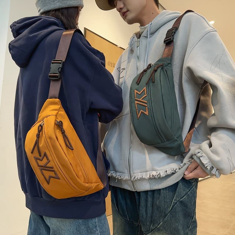 Early Spring New Style Chest Bag Women's Crossbody Bag Versatile Couple Phone Waist Bag Large Capacity Trendy Sling Bag Men's Single Shoulder Bag